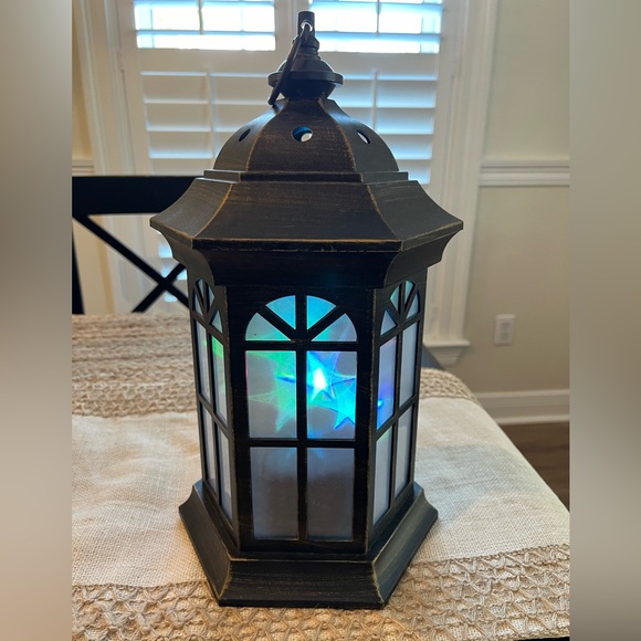 Lantern light decor color changing faux distressed iron look - Picture 2 of 16